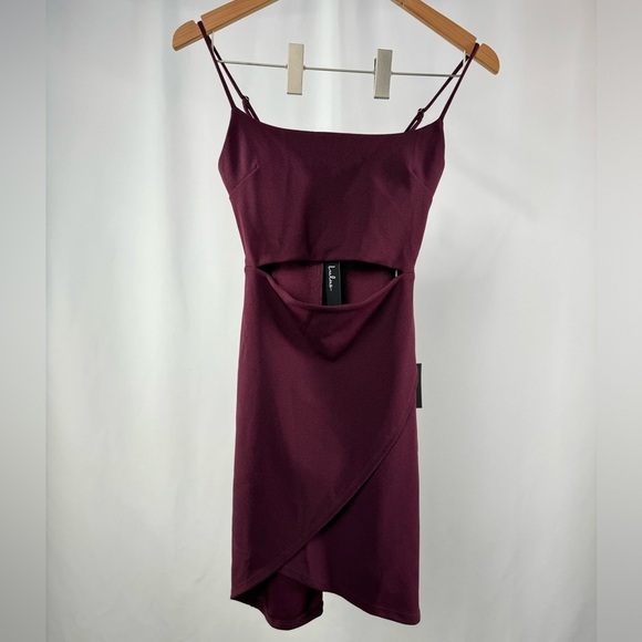 NWT Lulus Cutout on The Town Cutout Bodycon Dress in Plum Purple Size Small - Picture 6 of 12